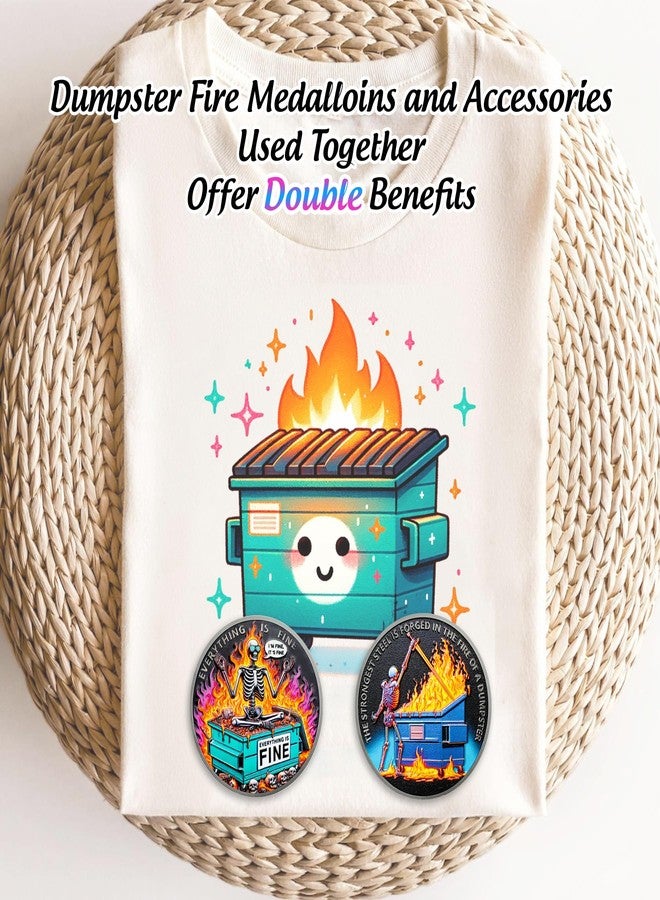 IELCJJ Colorful Skull Dumpster Fire Challenge Coin - The Strongest Steel is Forged Dumpster Fire Coin - Funny Desk Accessories for Work - Hilarious Coworker Go Away Token - Inspirational Gifts for Men Women - Image 5